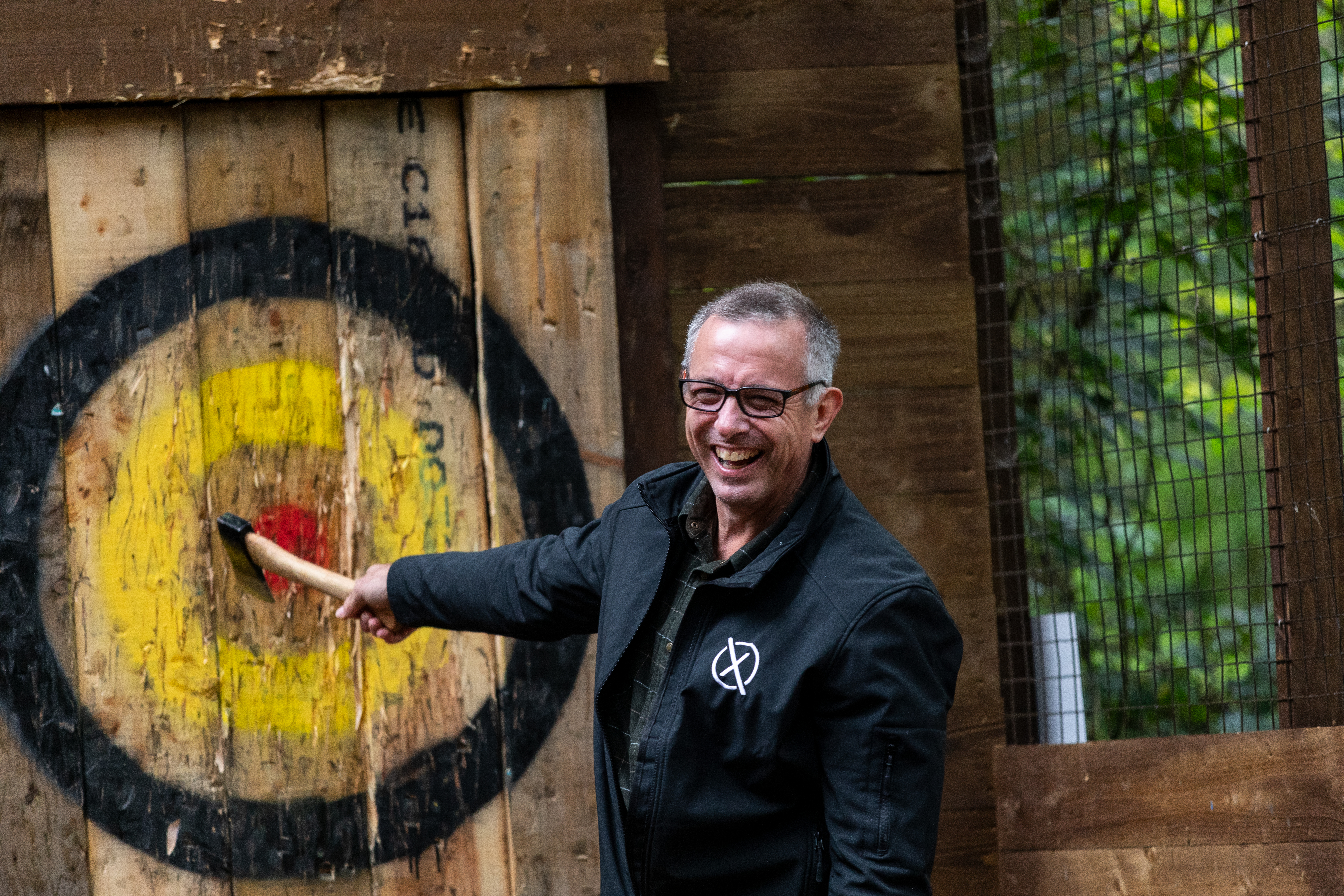 Man Axe throwing at Go Ape