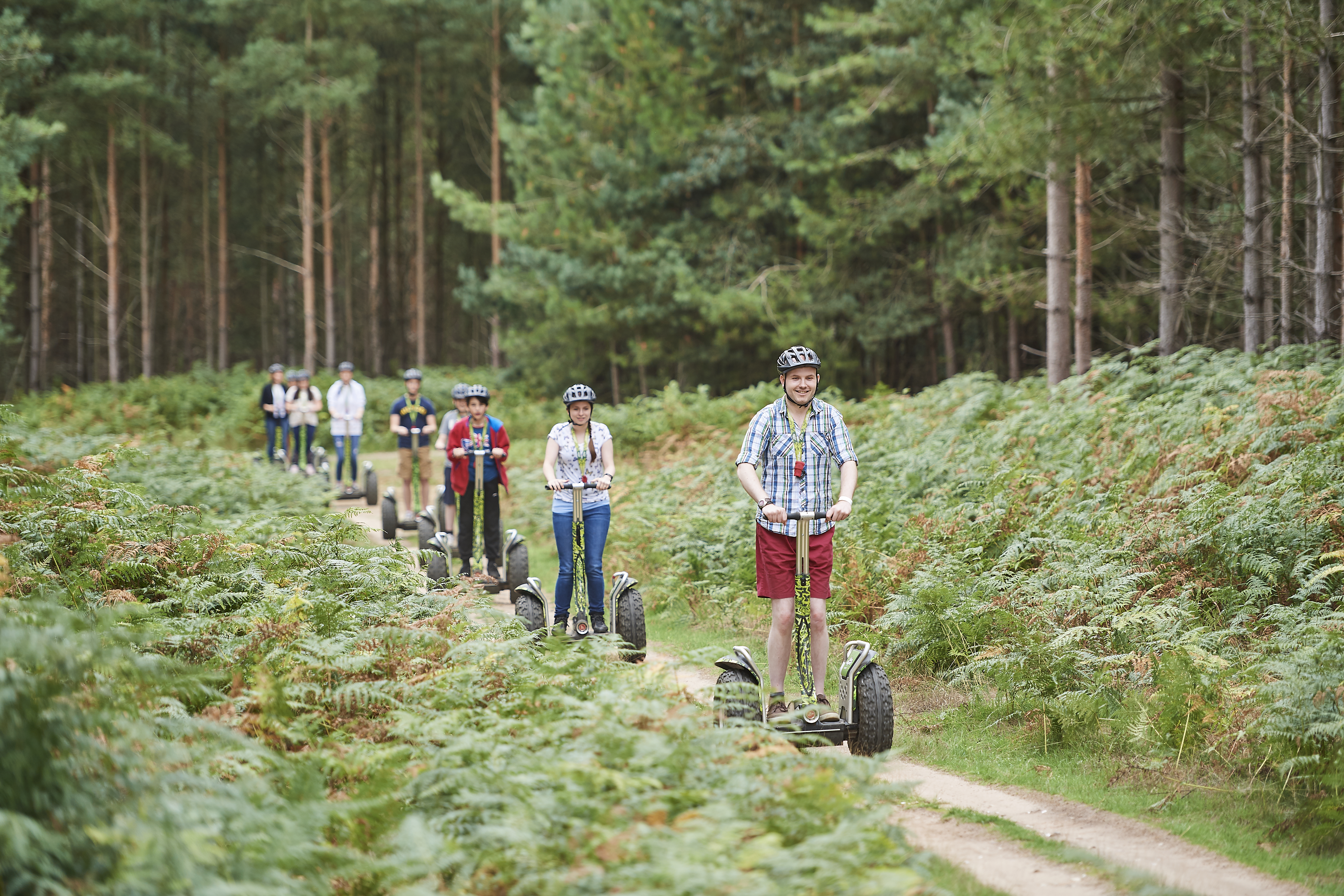 Group on segways at Go Ape