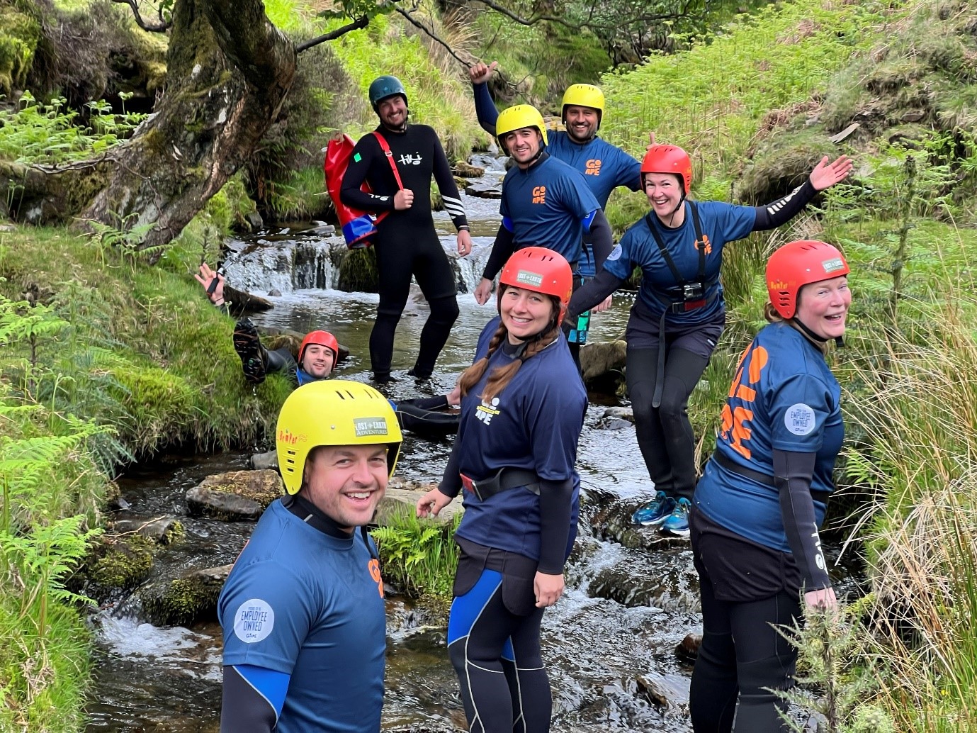 Go_Ape_team_in_river_Gorge_walking