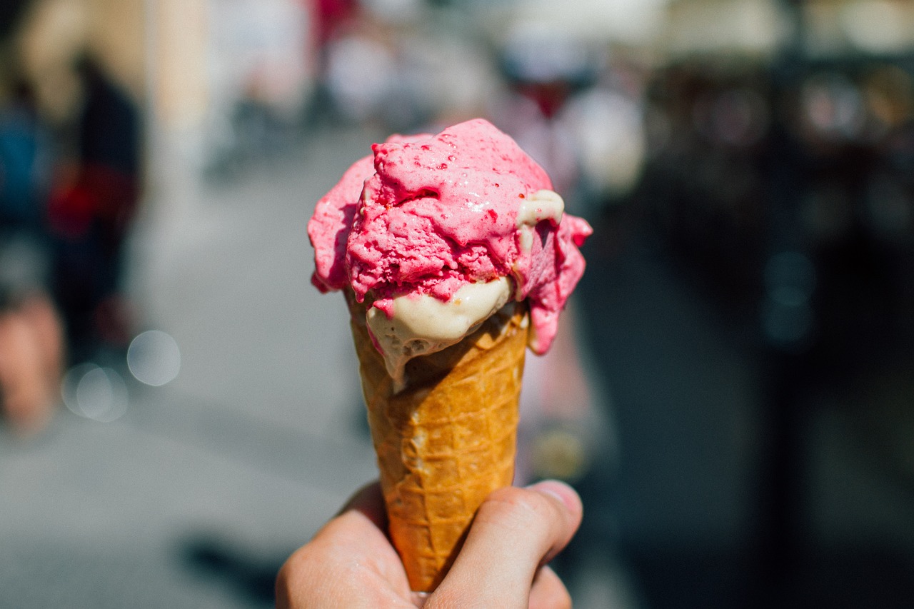 Pink and green ice cream - Days Out in Cheshire