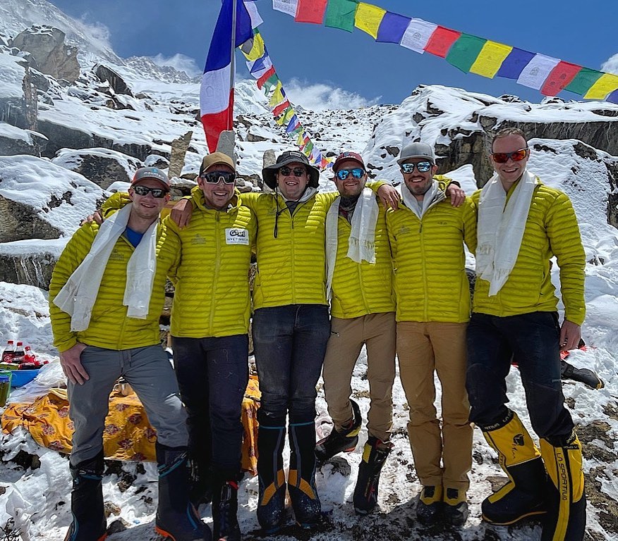 Rupert Jones-Warner and the team at Kanchenjunga base camp