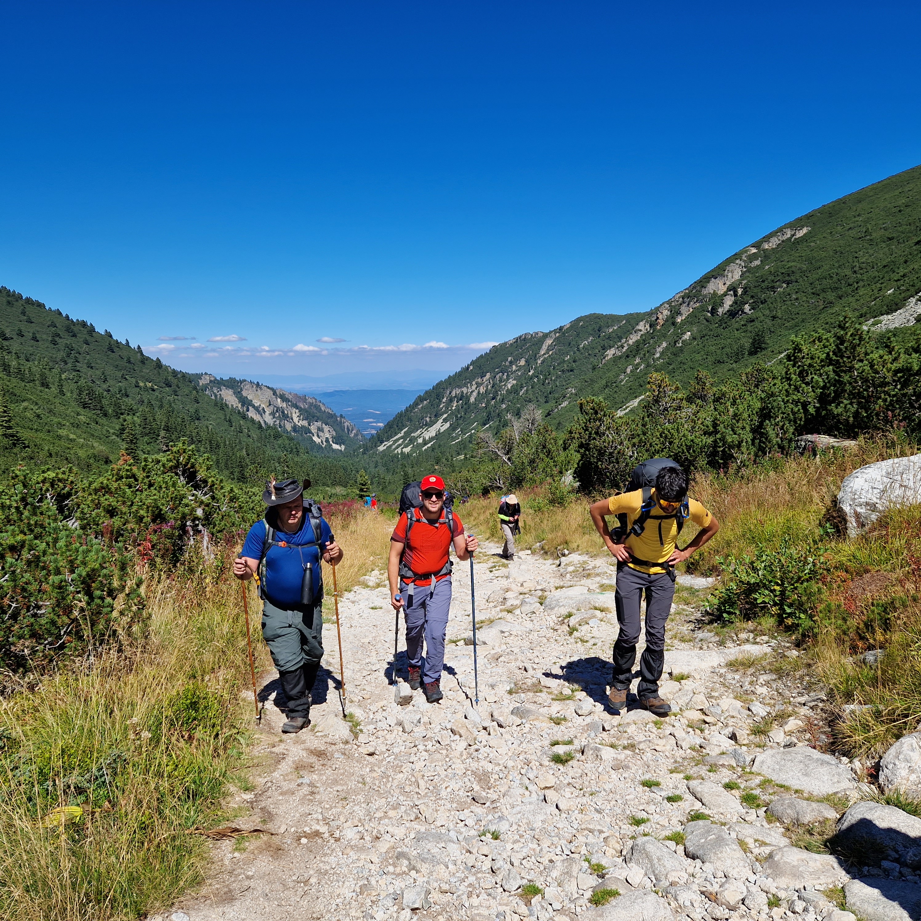 TEN partners from Serbia and North Macedonia on the trek up Musala Mountain