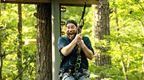 expressive man on Go Ape zip line  | how to plan a stag do