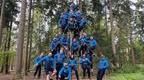 Go Ape Thetford team on adventure playground obstacle in new uniform 
