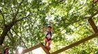 Boy in white on treetop adventure | Go Ape in Hot Weather