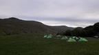 landscape view of tents in the lake district