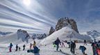 Group of people skiing in Tignes 