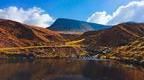 View of hills in Bannau Brycheiniog (Brecon Beacons) National Park 