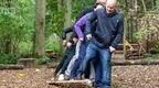 Group of team mates during a Go Ape team building activity