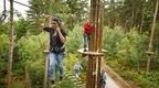 Group of women on a Go Ape high ropes course