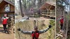 A collage of photos of @bikelife_dani at Go Ape Wendover Treetop Challenge