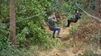 alex and billy on zips at Go Ape Bracknell with Guide Dogs