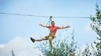 Go Ape zip line on Treetop Challenge at Woburn
