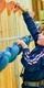 A boy in a blue top on a Go Ape high ropes crossing for his Home Education day out tot he forest