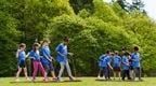 Children team building at Go Ape.Children team building at Go Ape.