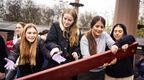 School pupils on a school trip to Go Ape Ally Pally.